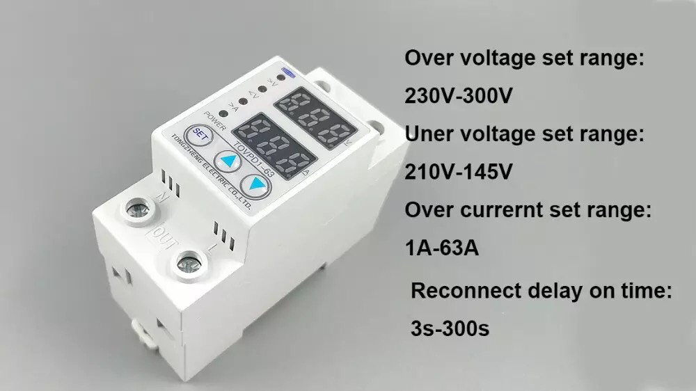 Thiết bị bảo vệ điện có hiển thị dòng áp