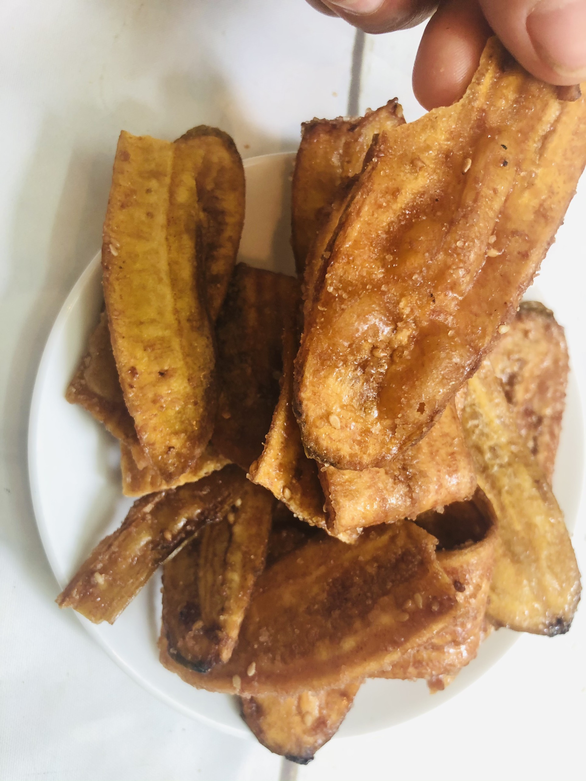 500g chuối sấy mè gừng giòn tan