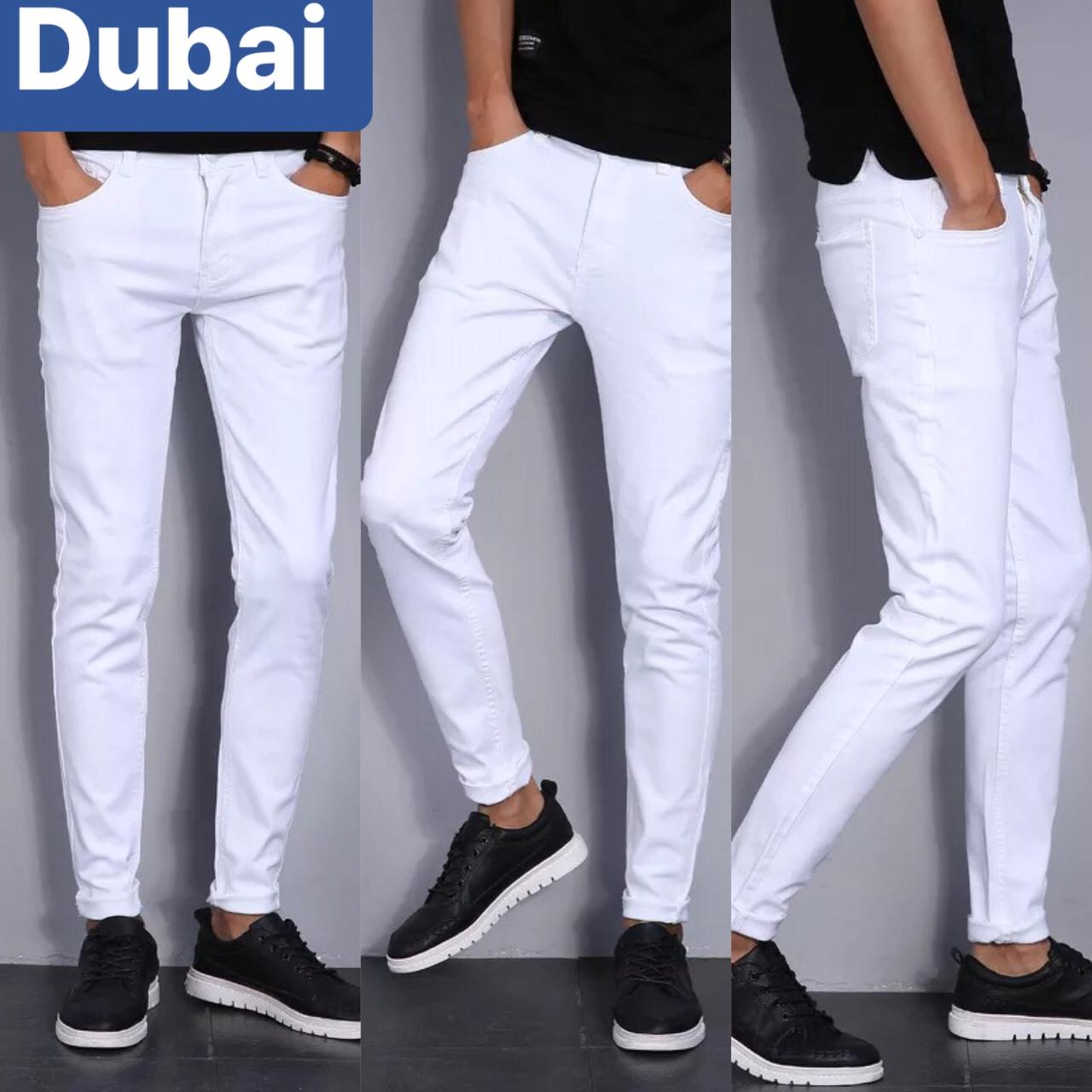 QUẦN JEAN NAM CHẤT BÒ TRẮNG TRƠN CÔNG TỬ MẠNH MẼ TAKANAKI BD-30 CAO CẤP - DUBAI FASHION