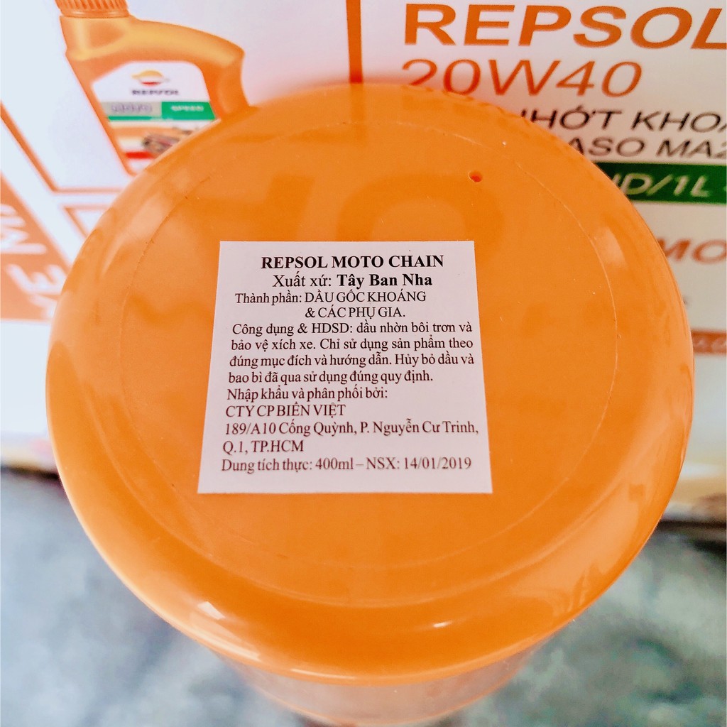 [HCM]CHAI XỊT DƯỠNG SÊN REPSOL 400ML