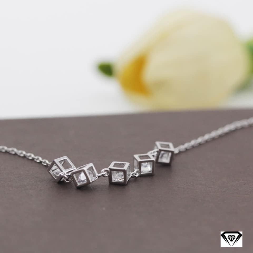 Lắc tay bạc hình hộp MS65