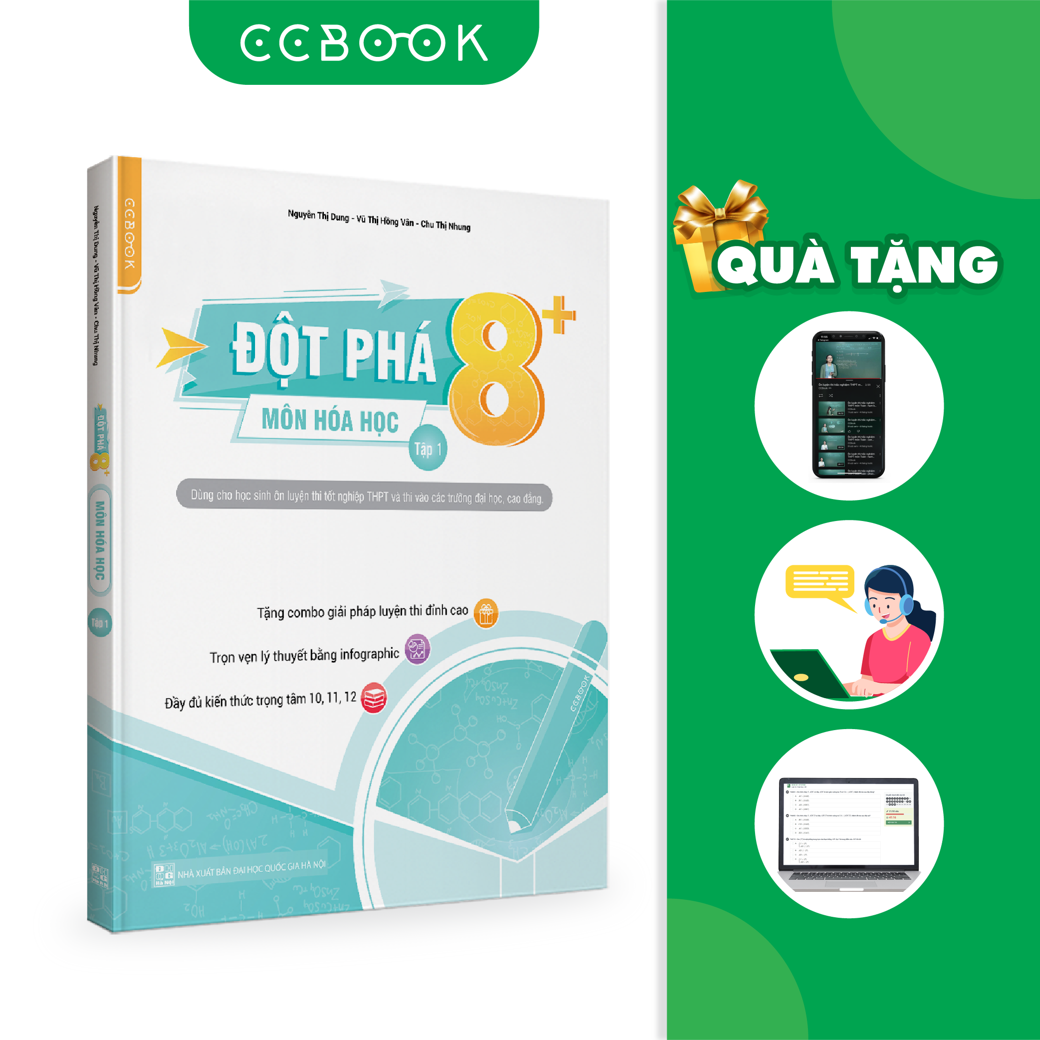 Đột phá 8+ môn Hóa học - Tập 1 (Phiên bản mới) - Chính hãng CCbook