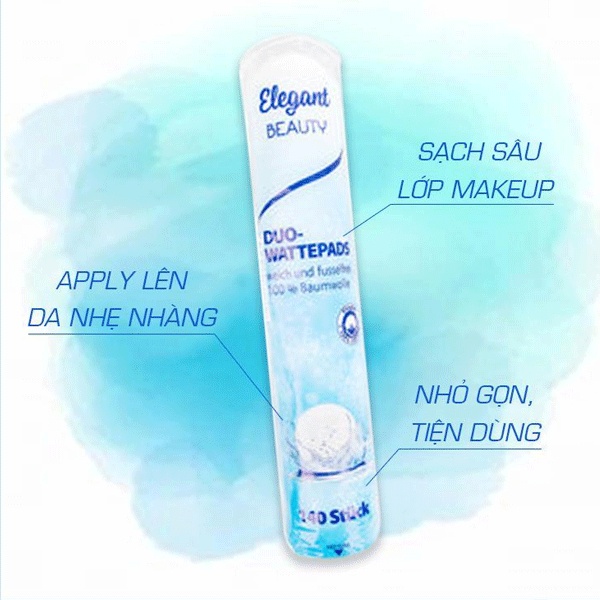 Bông Tẩy Trang Elegant Beauty 140 Miếng