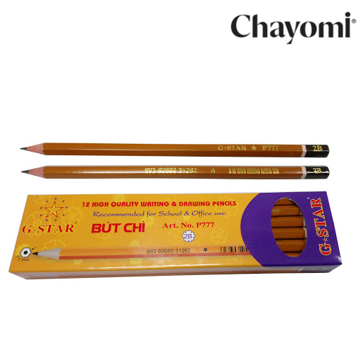Hộp 12 cây viết chì gỗ G-star 777 ( 2B,3B,4B,5B,6B )