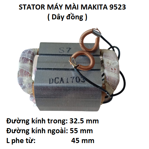 Stator, cuộn điện lắp máy mài 9523nb - sa mài 9523 dca