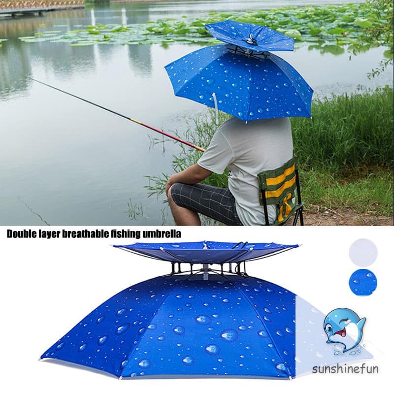 Ô, Dù đội đầu 2 tầng gấp gọn tiện dụng