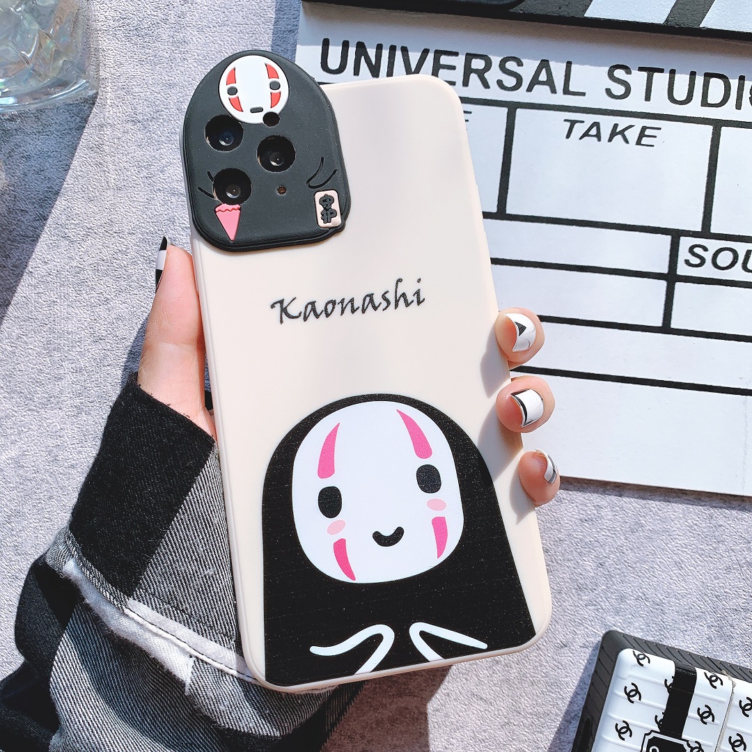 Ốp Lưng Silicon Màu Bảo Vệ CAMERA Kaonashi x Totoro