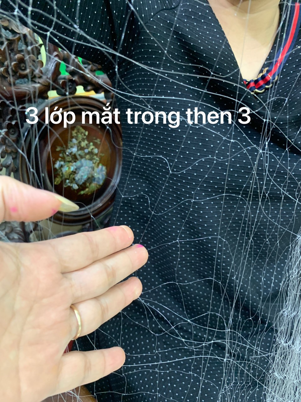 LƯỚI ĐÁNH BẮT CÁ 3 MÀN , mắt 6cm dài 42m hoặc 85m ( cá 0.2kg đến 2kg )