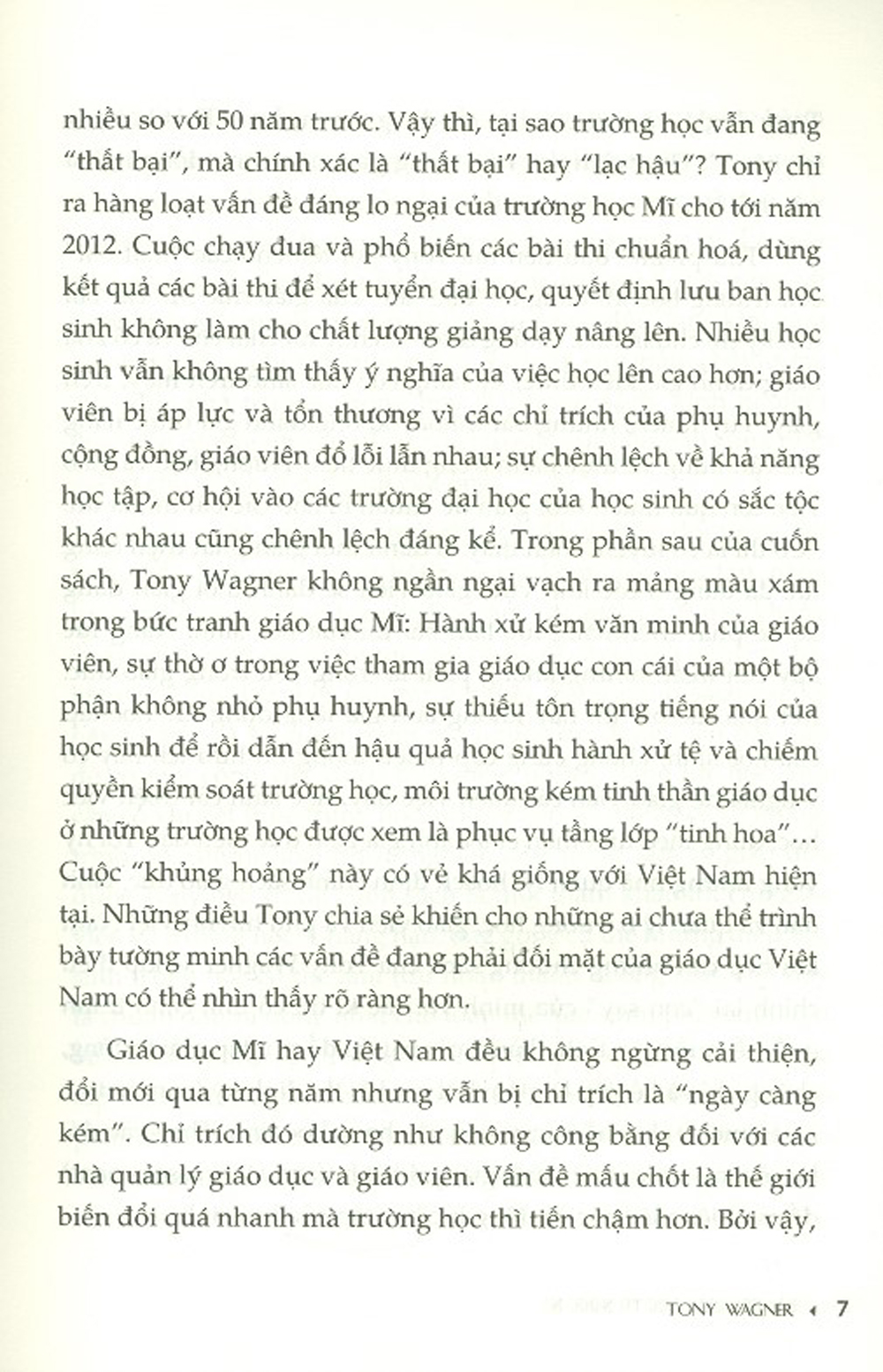 Bài Học Giáo Dục Từ Nước Mĩ