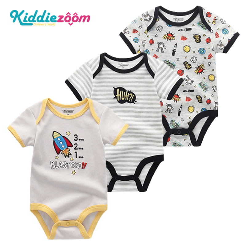 Kiddiezoom 3PCS baby romper baby clothes newborn -12months