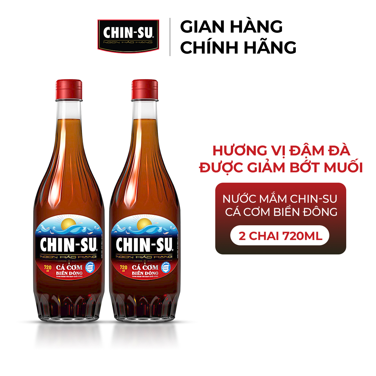 Combo 2 Nước Mắm CHIN-SU Cá Cơm Biển Đông Chai 720ml