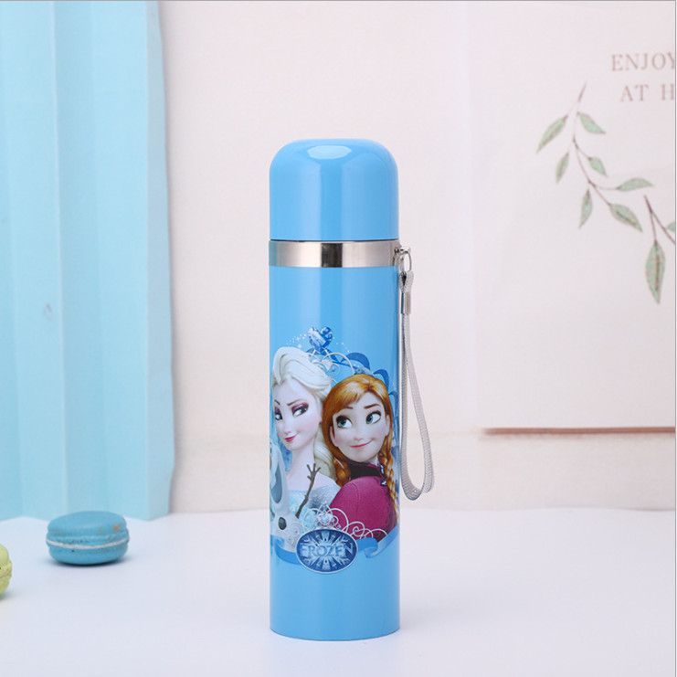 Bình giữ nhiệt 500ml in hình nhân vật hoạt hình doremon elsa