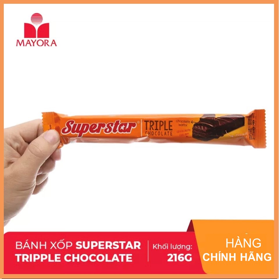 Bánh Xốp Super Star Triple Choco Hộp 150G