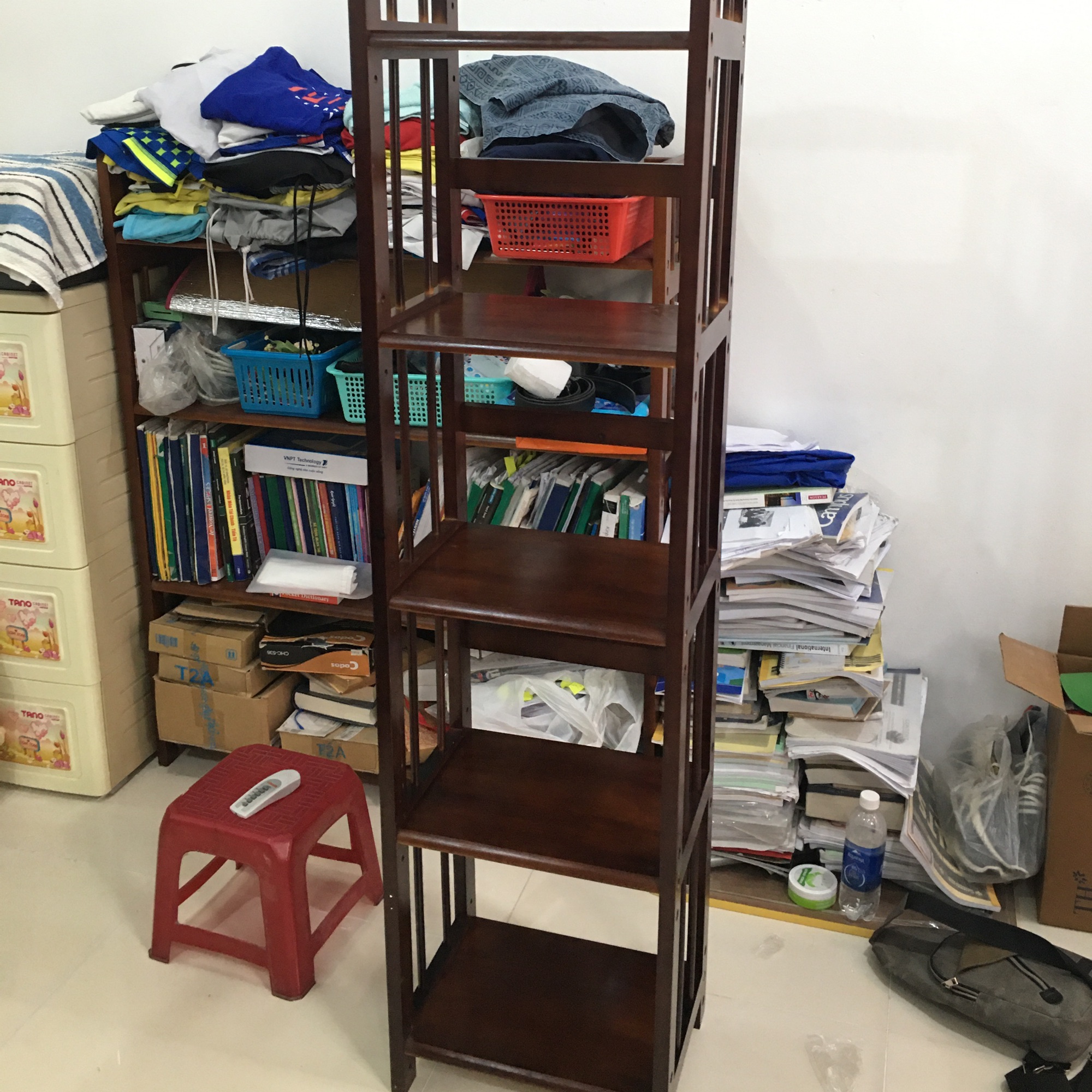 kệ sách gỗ 5 tầng ngang 40
