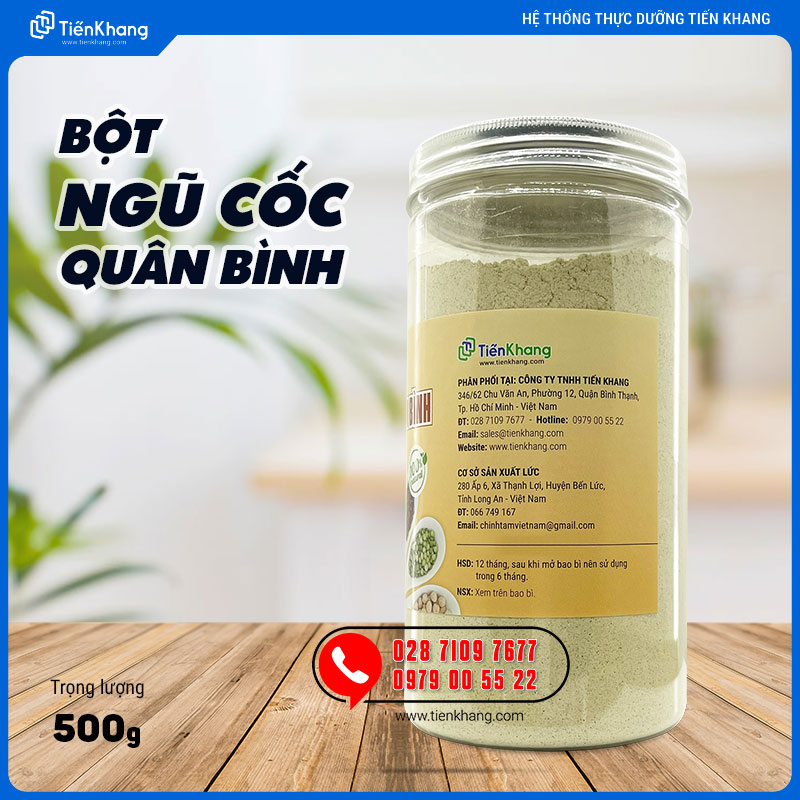 Bột Ngũ Cốc Quân Bình - Hũ (500gram)