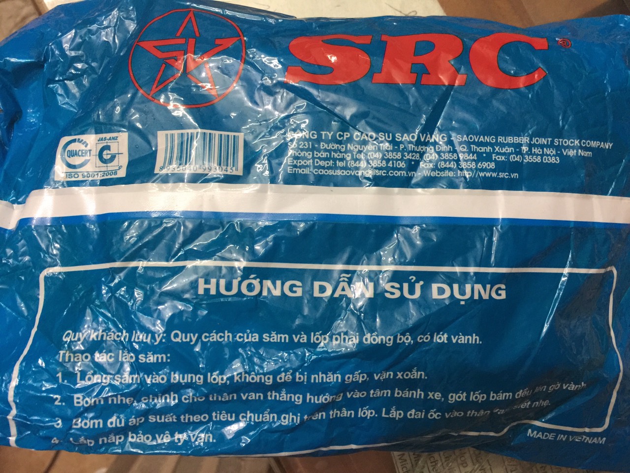 RUỘT (SĂM) XE MÁY 350-10 VAN THẲNG SAO VÀNG