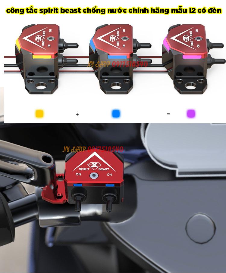 CÔNG TẮC CNC HÀNG HÃNG SPIRIT BEAST MẪU L2 CÓ ĐÈN LED VIỀN ( MÀU ĐỎ - ĐEN )