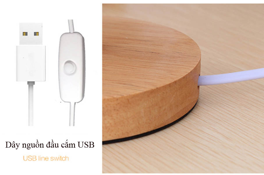 Đèn ngủ để bàn đế gỗ chao vải