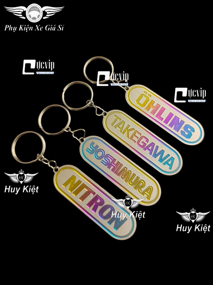 Móc Khóa Titan Logo Ohlins, Takegawa, Yoshimura, Nitron MS4349
