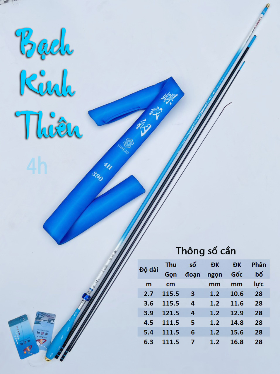 Cần Câu Tay Bạch Kinh Thiên 4H