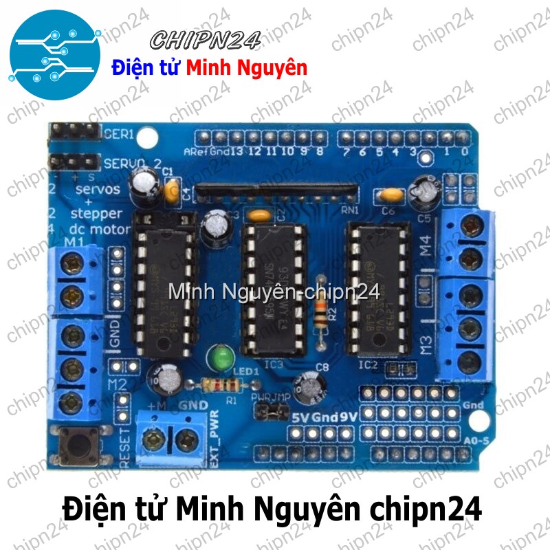 [1 cái] (B13) Mạch Điều Khiển Động Cơ L293D (Arduino Motor Shield L293 L293D)