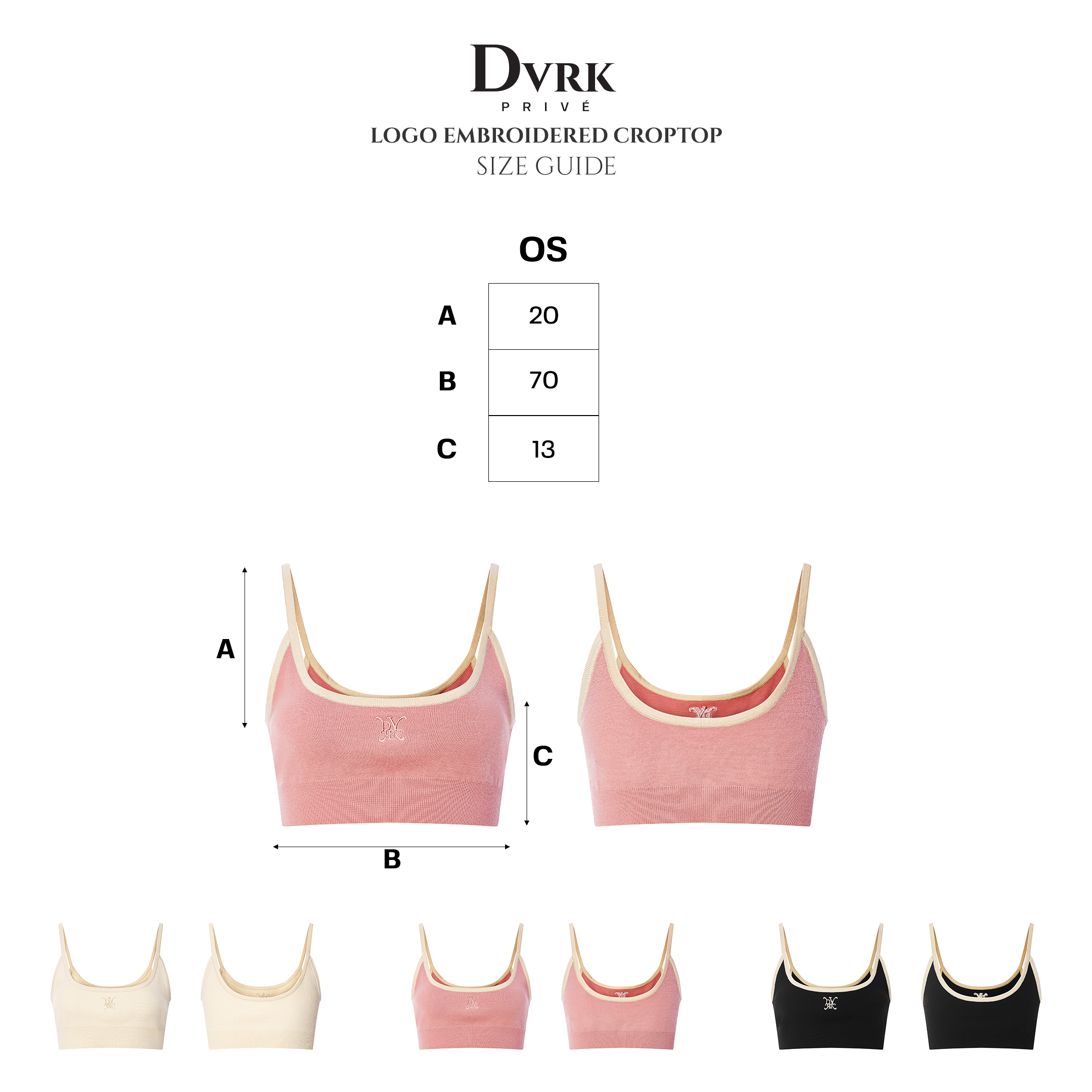 DVRK - Áo croptop thêu logo PRIVÉ - DVRK - 21SS