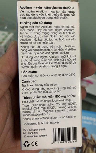 [HCM]Viên ngậm giúp cai thuốc hiệu quả Acetium