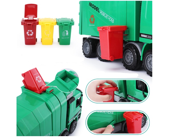 Mô hình xe chở rác đồ chở rác tỉ lệ 1:20