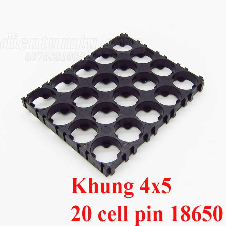 Khung - đế ghép và cố định cell pin 18650