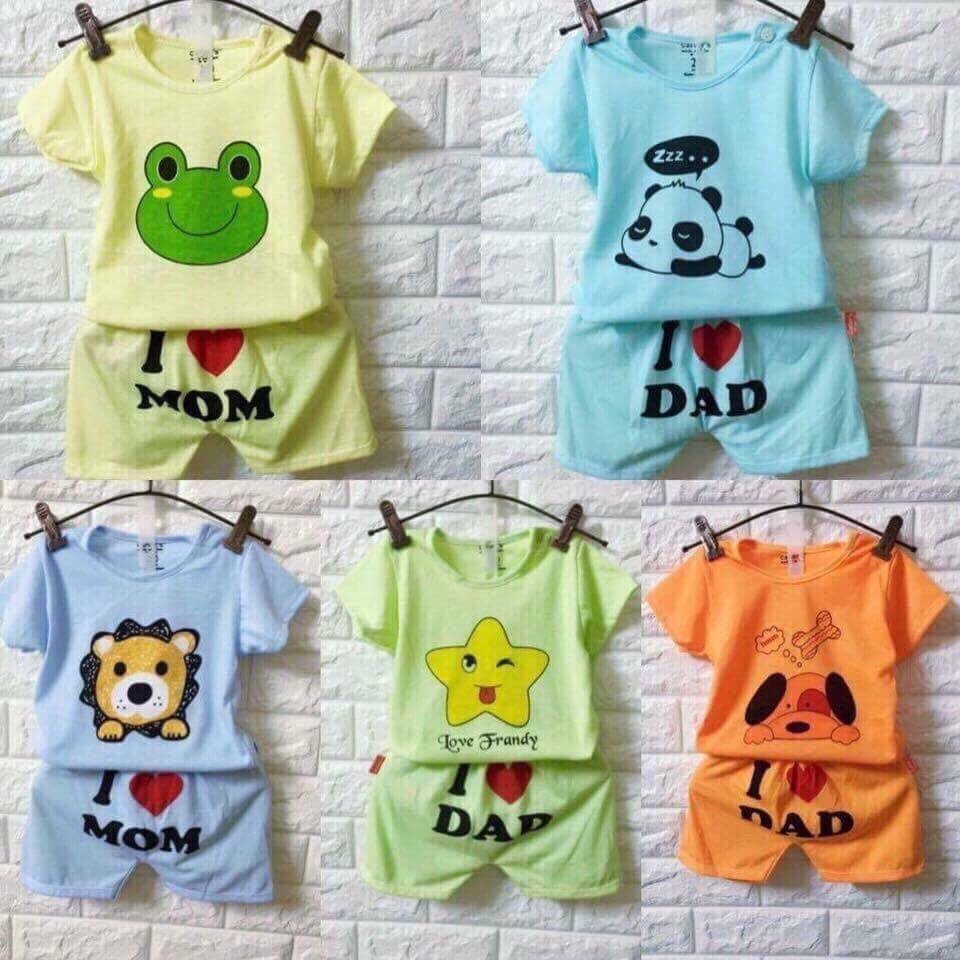 Sét 5 bộ cộc tay ếch xanh cho bé