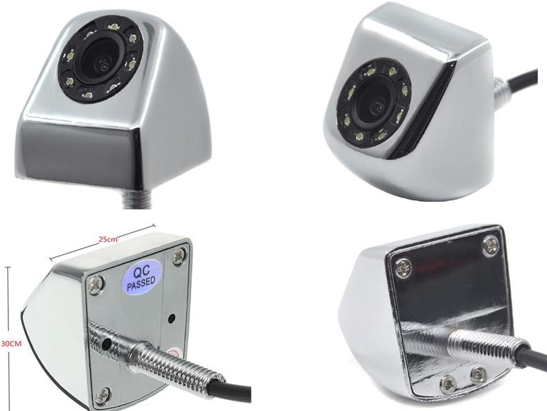 Camera lùi xe hơi mạ crôm 8 Led