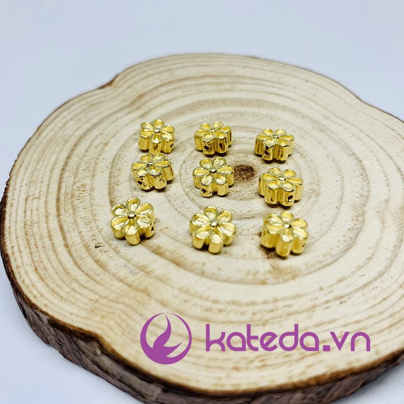 [HCM]Charm hoa mai bạc S925 mạ vàng 6li/ 8li
