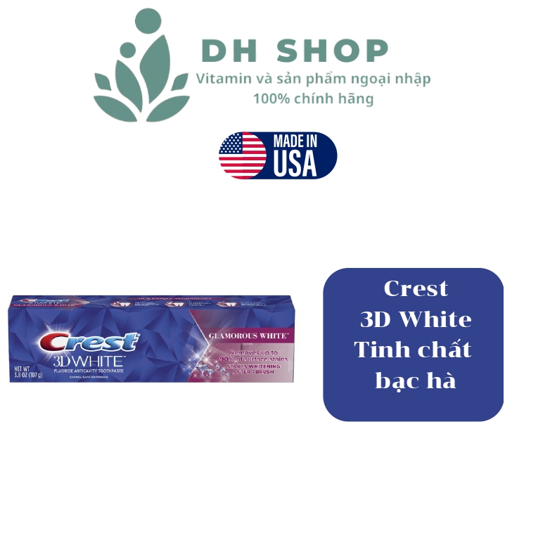 Kem đánh răng trắng răng CRest 3D White 107g - DHShop