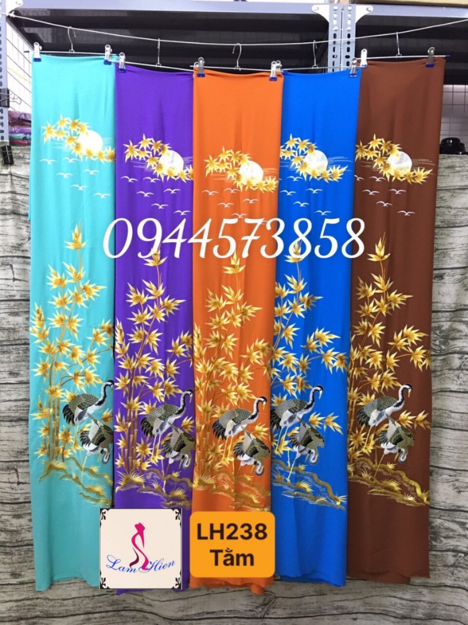Vải áo dài thêu cao cấp modell LH238