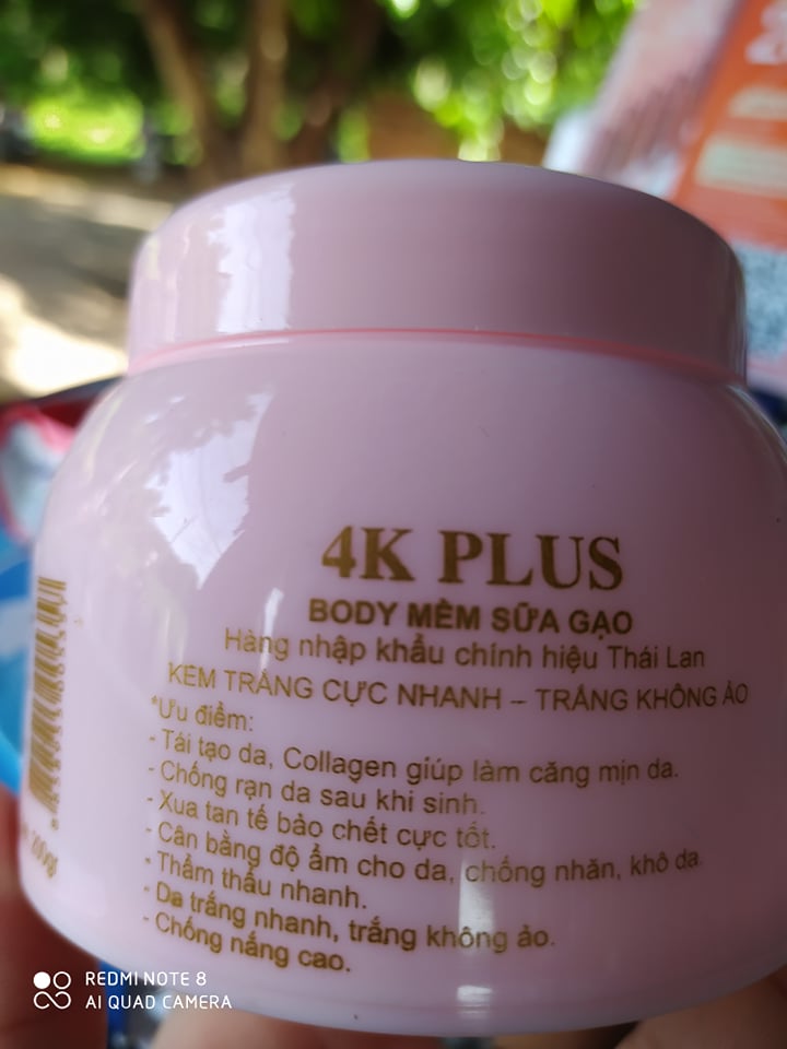 KEM BODY MỀM SỮA GẠO 4K PLUS