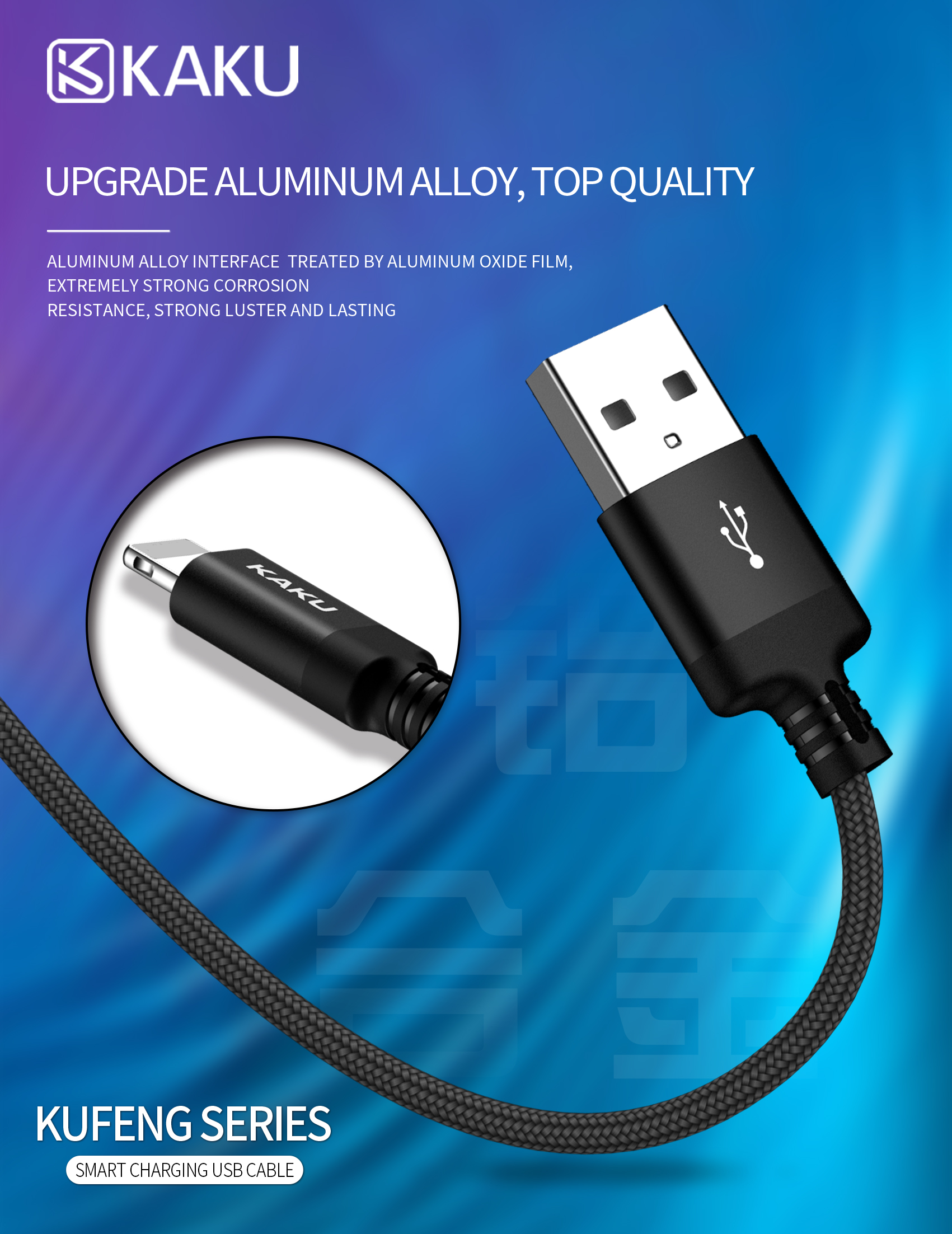 Cáp sạc 2 mét Kaku 284 Lightning