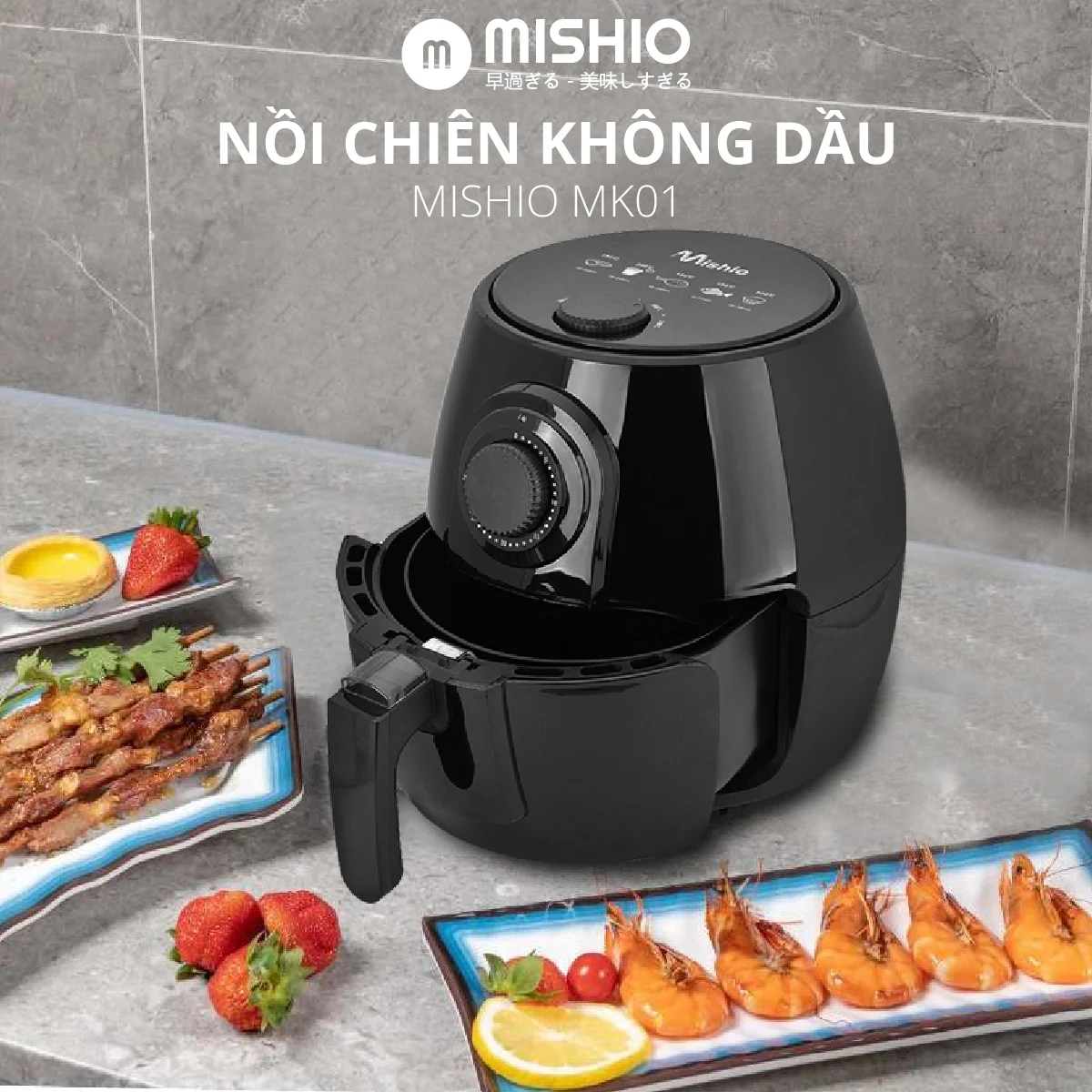 Nồi chiên không dầu 6L 1400W lòng nồi vỉ chiên rời và rộng dễ sử dụng