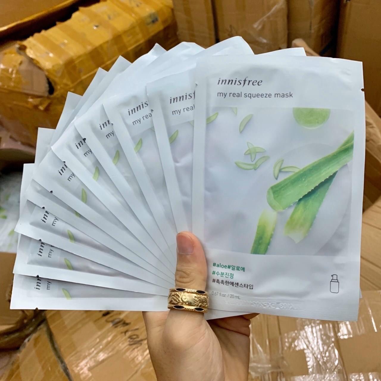 Combo 10 Miếng Mặt Nạ Innisfree Hàn Quốc Trắng Da, Nhiều Mùi