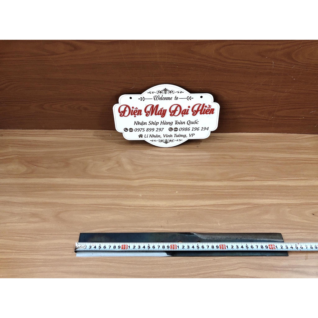 Lưỡi dao lắp máy thái chuối dài 43cm trục 14mm