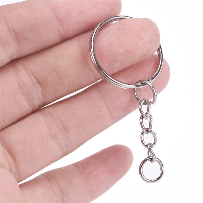 Set 10 cái - Khoen Inox làm móc khóa handmade