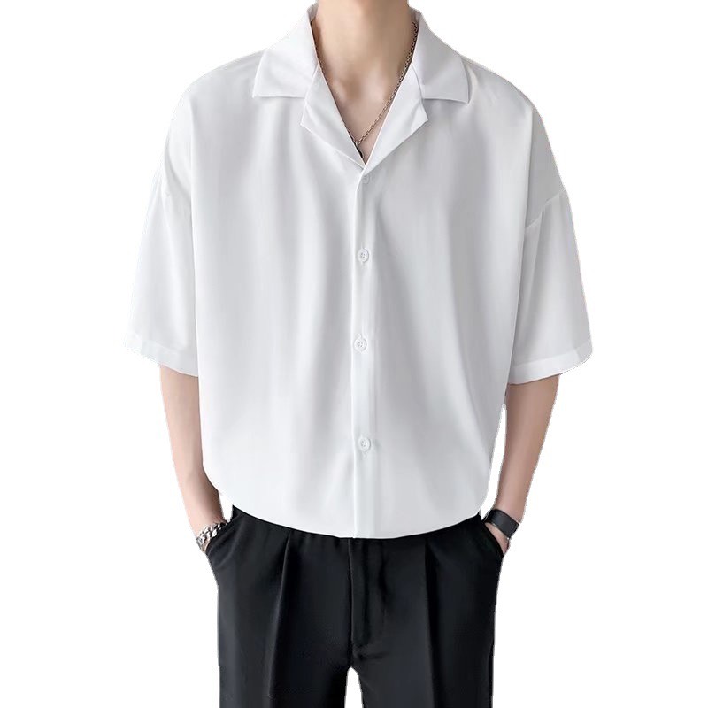 [HCM]Áo sơ mi nam tay lỡ form rộng cổ vest Mã JFD327 Thời trang Mix-up Shop lịch lãm hot search