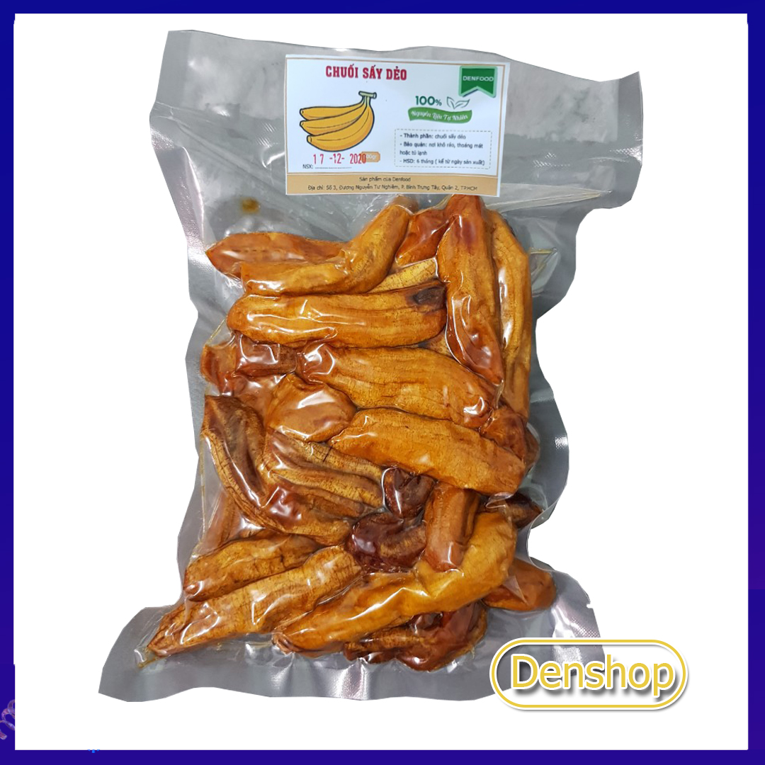 [HCM]Chuối sấy dẻo - Chuối nguyên trái sấy dẻo 500g