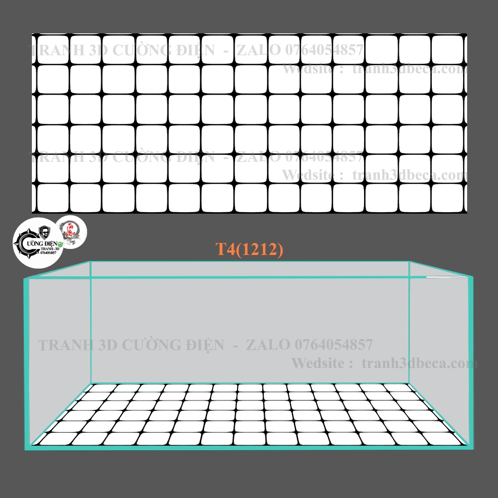Tranh 3D dán đáy bể cá cảnh