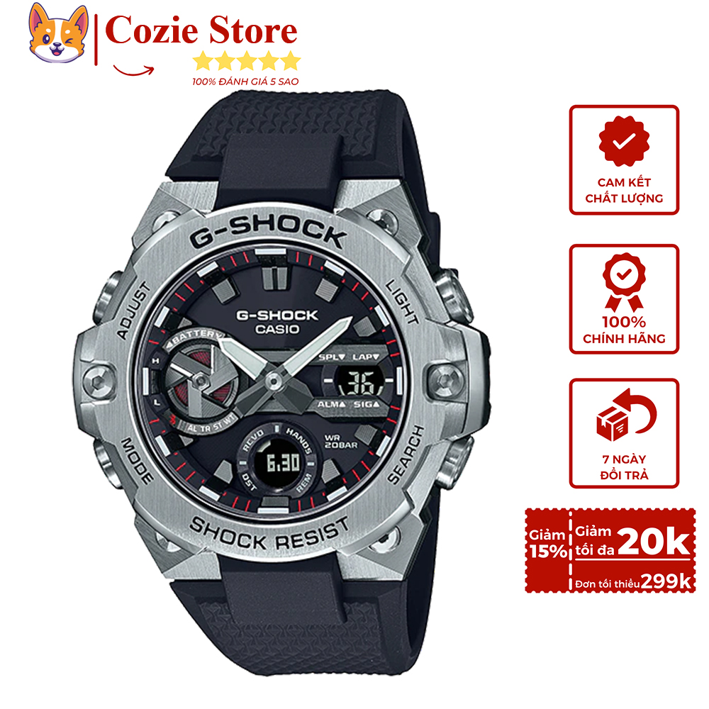 Đồng Hồ G-Shock GST-B400 Mặt Thép Cao Cấp  Đồng Hồ Thời Trang Nam Nữ - Đồng hồ Casio GShock Chống Nước , Chống Sốc, Va Đập, Bền Bỉ Với Thời Gian , Mặt Hiển Thị Kim-Số Kết Hợp, Trang Bị Chức Năng Bấm Giờ-Đo Tốc Độ