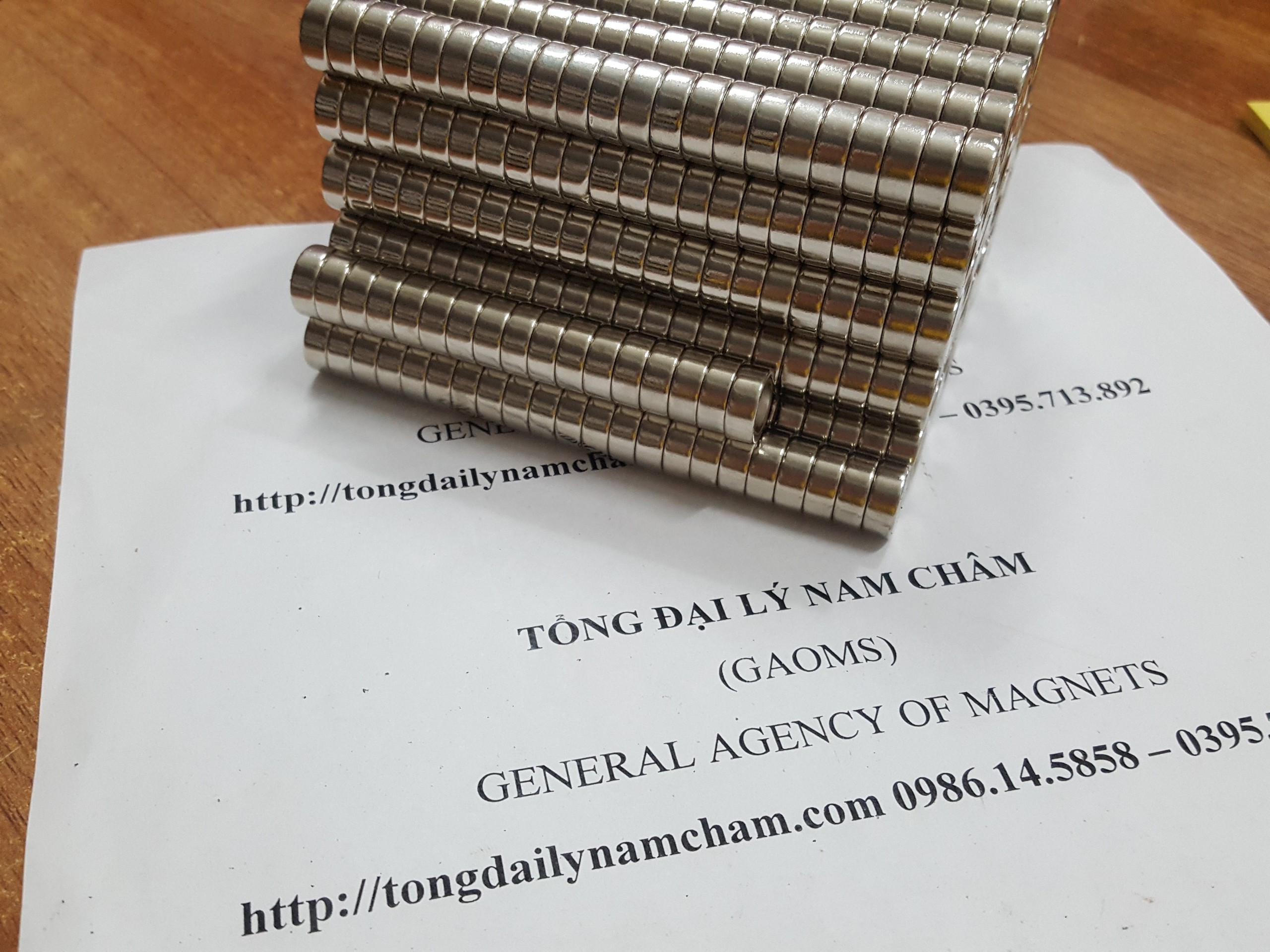 10 viên nam châm 12x5 lỗ vát 4mm
