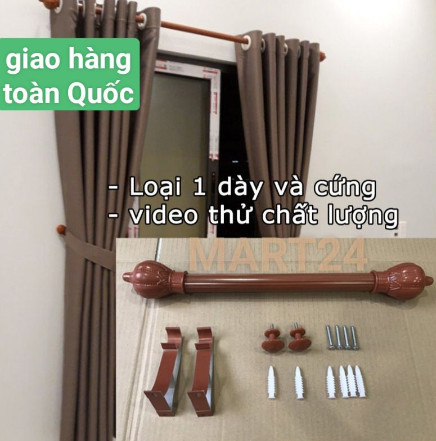 Bộ thanh treo, khung treo rèm cửa, màn cửa, tặng ốc vít