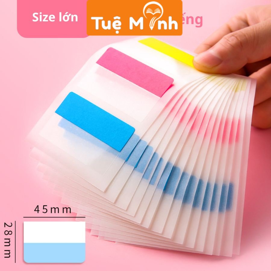 Miếng đánh dấu note nhựa Pet 3 màu NO35, đánh dấu trang màu sắc, tiện lợi