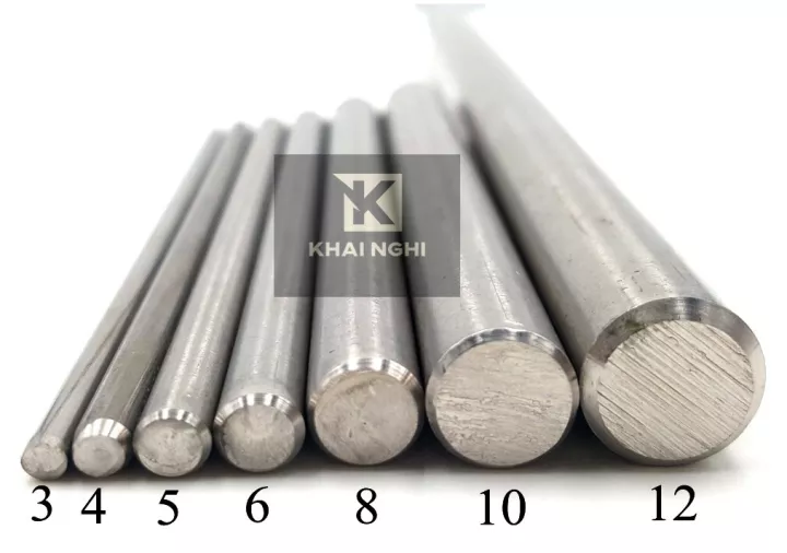 Combo 3 trục tròn Inox đặc phi 6mm mỗi thanh dài 1m