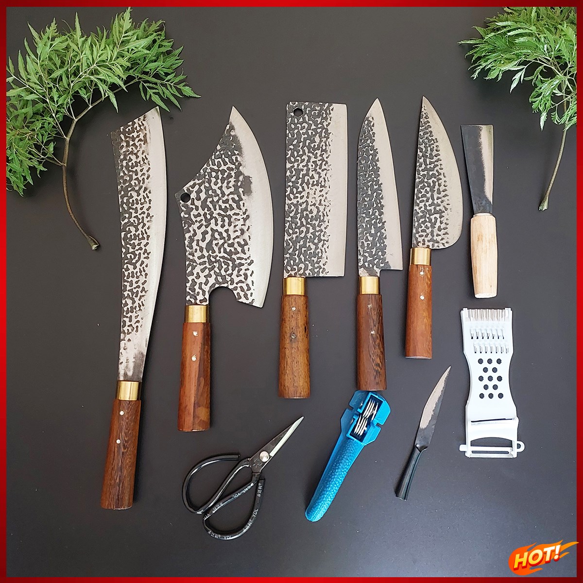 Bộ dao 10 món nhíp nga nhà bếp cao cấp