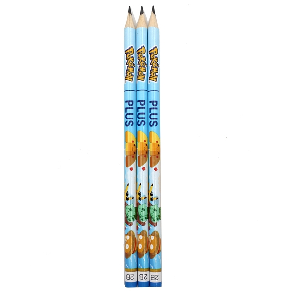 Bộ bút chì 3 cây 2b xanh dương - plus-600-v002